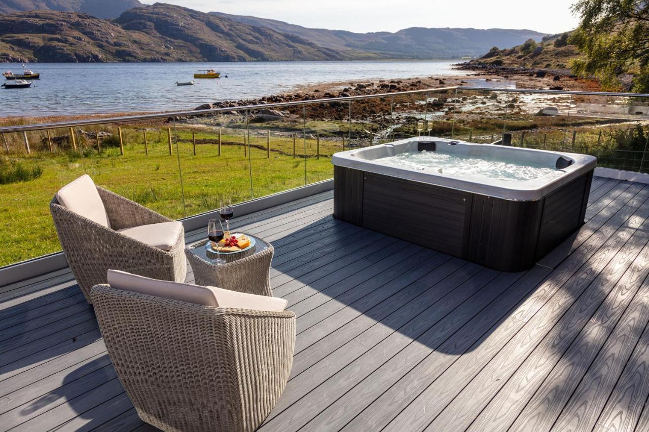 Birches Lodge With Hot Tub Dundonnell Ngoại thất bức ảnh